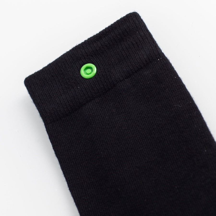 Organic Cotton Socks | Green button