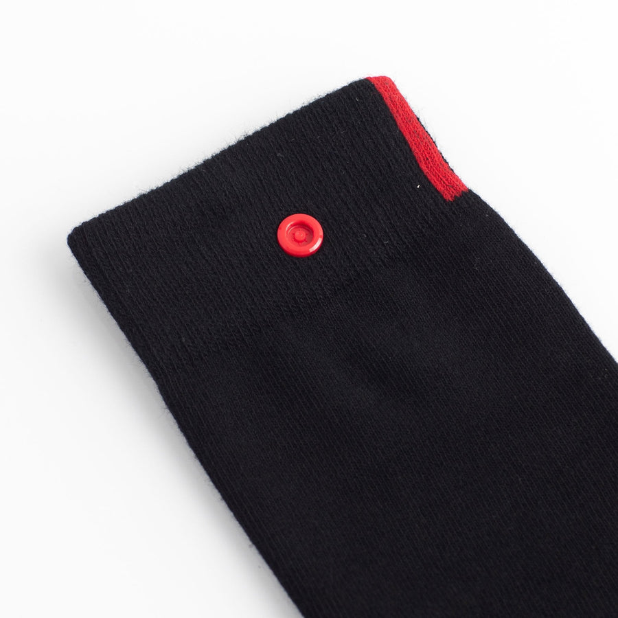 Organic Cotton Socks | Red button